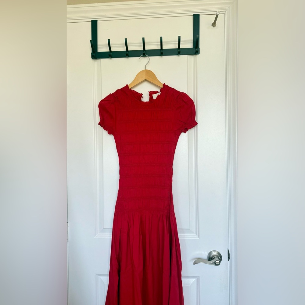 Reformation Kiria Dress in Lipstick Red. Brand new without tags, never worn. - Picture 16 of 16